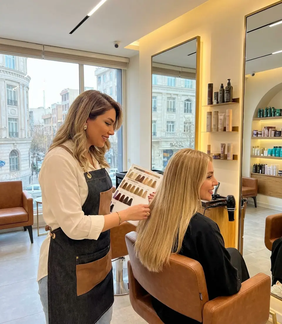 بلوند بدون آسیب؛ ۵ راز انتخاب بهترین رنگ‌ کار مو در صادقیه که باید بدانید!